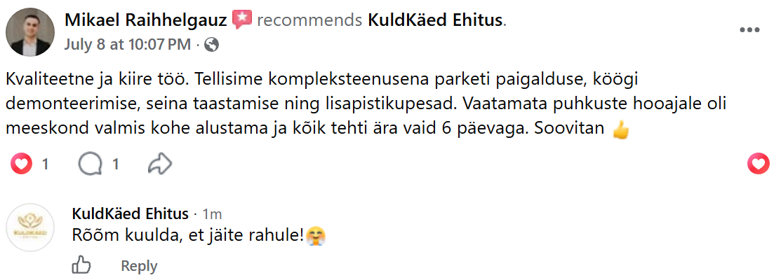 Mikael Raihhelgauzi arvustus Facebookis